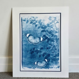 Japanese Garden #4, Cyanotype Print, Fine Art Print, Alternative Photographic Process, A3 Print, Minimalist Wall Decor