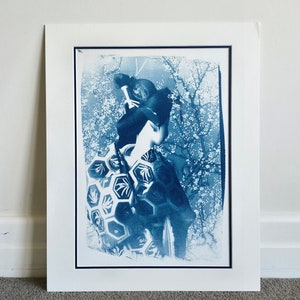 Japanese Garden #12, Cyanotype Print, Fine Art Print, Alternative Photographic Process, A3 Print, Minimalist Wall Decor