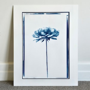 Japanese garden #2, Cyanotype Print, Fine Art Print, Alternative Photographic Process, A3 Print, Minimalist Wall Decor