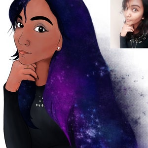 Desenho personalizado, Retrato fantasia, Retrato cartoon, Presente para ela/ele, Presente de aniversário, Presente para amigo - ARQUIVO DIGITAL
