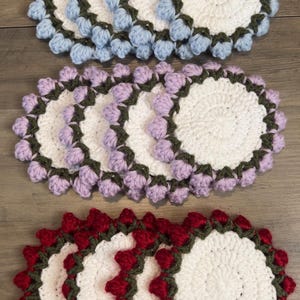 crochet flower coaster // crochet coaster // crochet flower // flower coaster // crochet