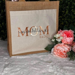 Mom Bag | Mom Shopper | Mom Shopping Bag | Mom Gift | Mom Gift Idea | Personalized Bag | Personalized Jute Bag