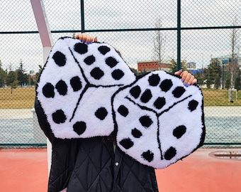 Dice Rug: Handmade Tufted Acrylic Game Rug