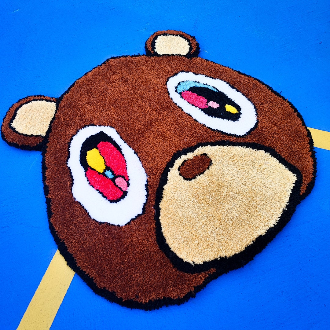 Kanye West Bear Rug: Tufted Hiphop Music Rug - Etsy