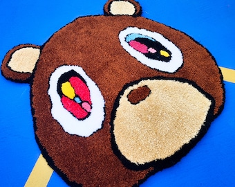 Kanye West Bear Rug: Tufted Hiphop Music Rug
