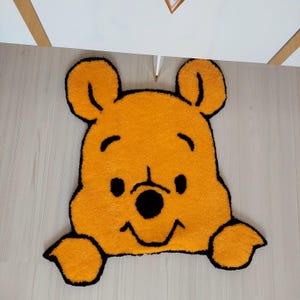 Winnie Teppich,Getuftet Teppich,Handgefertigter Teppich,Pooh Teppich,Kinderzimmer Teppich,Süßer Teppich,Teppich,Geschenk Für Kinder,Babyzimmer Teppich