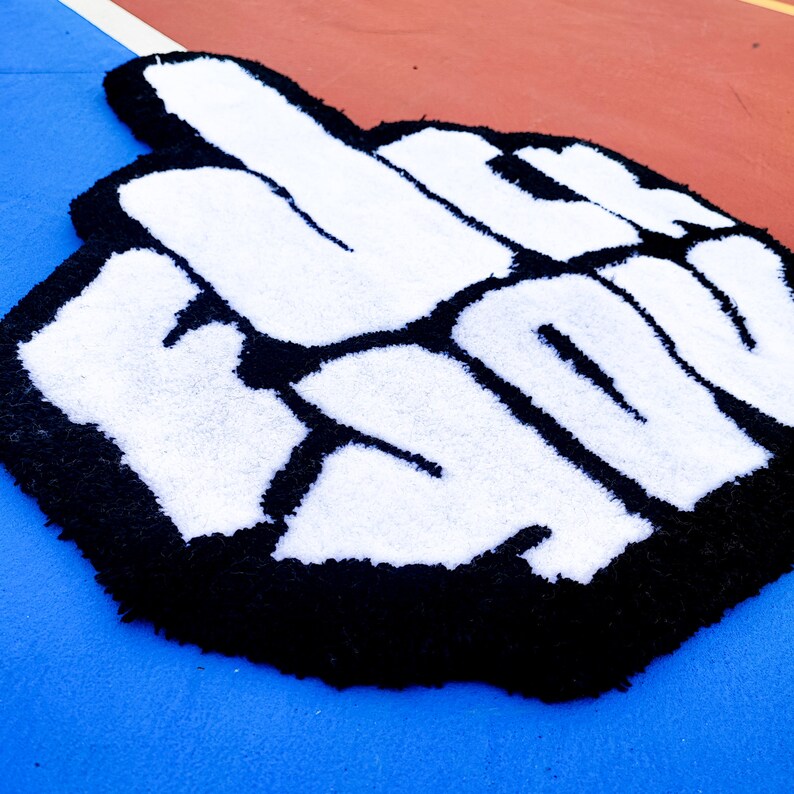 Fuck You Rug,Tufted Rug,Cool Rugs,Unique Rugs,Fun Rug,Handmade Rug,Custom Rug,Area Rug,Home Decor,Gift for Her,Funny Rug,Personalized Rug image 10