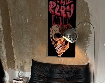 Skull Rug,Tufted Rug,Custom Rug,%100 Handmade Rug,Skeleton Rug, Fear Rug,Player Rug,Game Room Rug,Gothic Rug,Game Room Decor,Area Rug,Gift