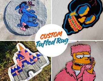 Custom Anime Tufted Rug: Personalized Handmade Rug