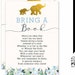 Elephant Blue Book Card / Elephant Book for Baby / Elephant Bring A Book / Dumbo Book Insert / Animal Baby Library / Dumbo Book for Baby