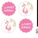Flamingo Cupcake Toppers / Flamingo Round Labels / Flamingo Tags / Pink ...