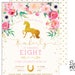 Horse Birthday Invitation / Pony Birthday Invitation / Cowgirl Birthday Invitation / First Birthday Invitation / Pink Gold Rustic Saddle Up