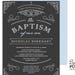 Baptism Invitation / Boy Baptism Invitation / Christening Invitation / First Communion Invitation / Chalkboard *Digital