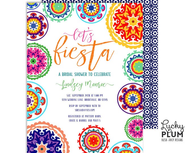 Fiesta Bridal Shower Invitation / Fiesta Engagement Invitation Etsy