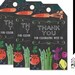 Farmer's Market Favor Tag / Farmer's Market Gift Tag / Farmer's Market Thank You Tag / Chalkboard Vegetable Thank You Label / Printable FM02