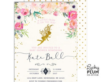 Fairy Baby Shower Uitnodiging / Woodland Baby Shower Uitnodiging / Koppels Baby Shower Uitnodiging / Coed Baby Shower Uitnodiging / FY01