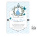 Princess Birthday Invitation / Cinderella Birthday Invite / Modern Butterfly Invitation / Silver and Blue Invite / Flower Stripe Invite