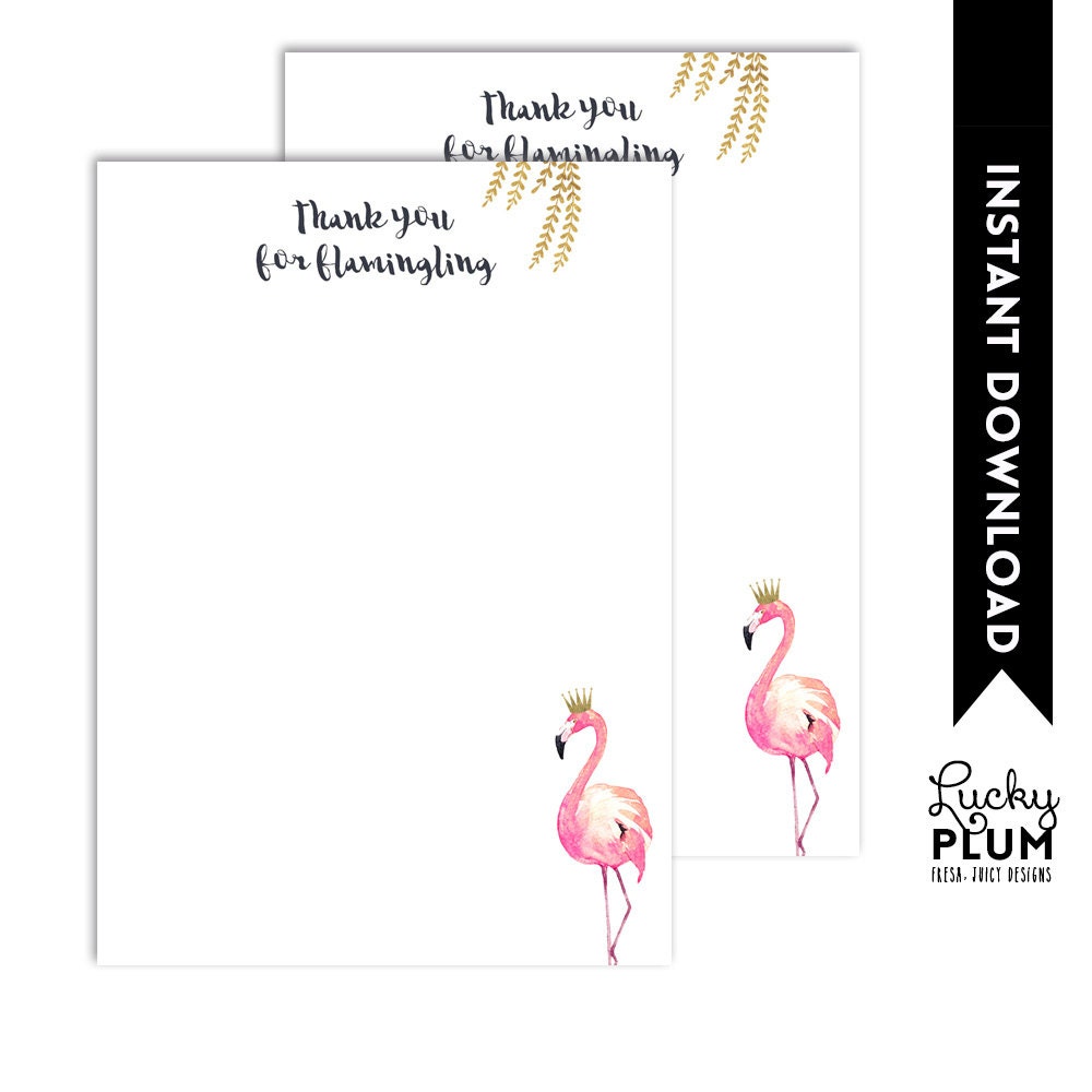 Flamingo Favor Tags / Flamingo Gift Tags / Flamingo Thank You | Etsy