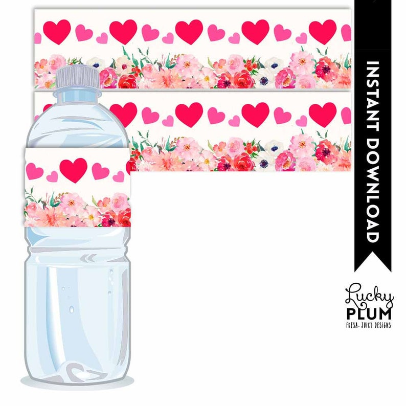 Valentines Birthday Board Milestone Cupid Heart Birthday Board Red Pink Floral Birthday Board Love Heart DIY Printable VL01