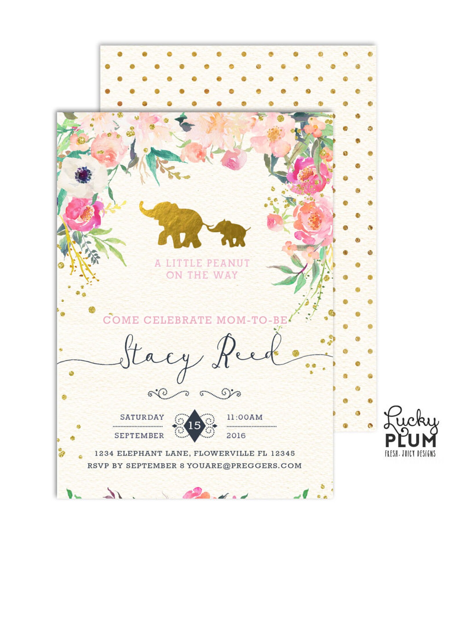 Elephant Favor Tag / Dumbo Favor Tag / Elephant Labels / | Etsy