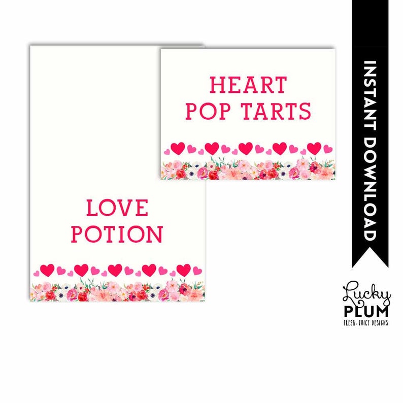 Valentines Birthday Board Milestone Cupid Heart Birthday Board Red Pink Floral Birthday Board Love Heart DIY Printable VL01