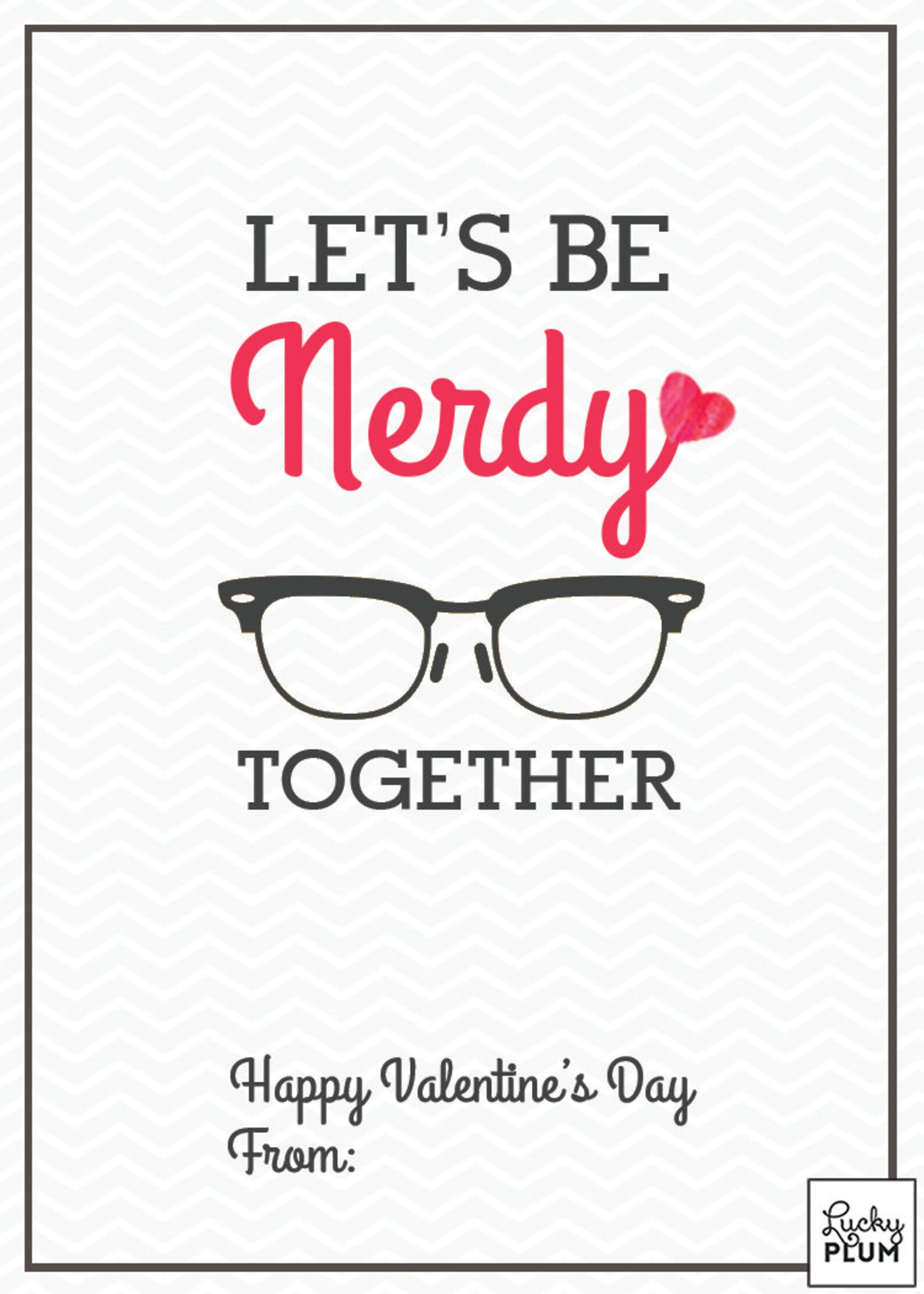 Nerd Valentine Printable / Hip Valentine Printable / Valentine - Etsy