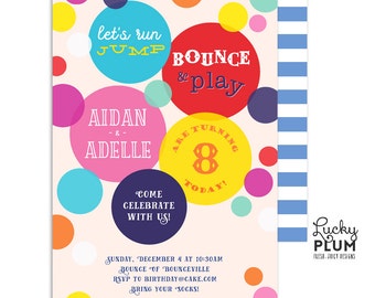 Bounce House Birthday Invitation / Jump Party Invitation / Jump Birthday Invitation / Trampoline Birthday Invitation / *Digital Invite