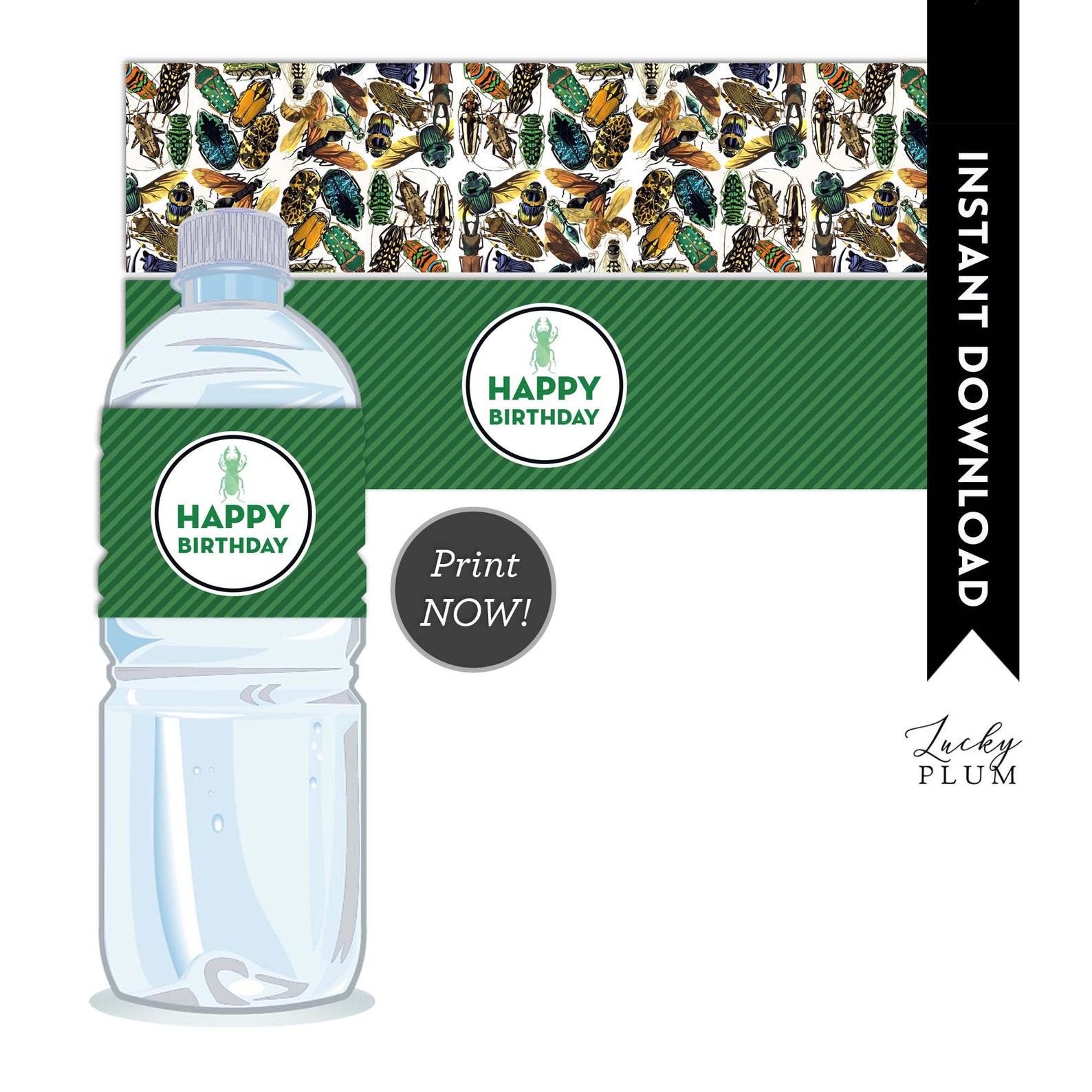 Insect Favor Tag / Bug Gift Tag / Beetle Thank You Tag / Etsy España