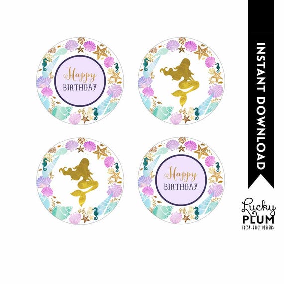 Mermaid Cupcake Toppers Under The Sea Cupcake Toppers Etsy Mermaid Cupcake Toppers Under The Sea Cupcake Toppers Etsy