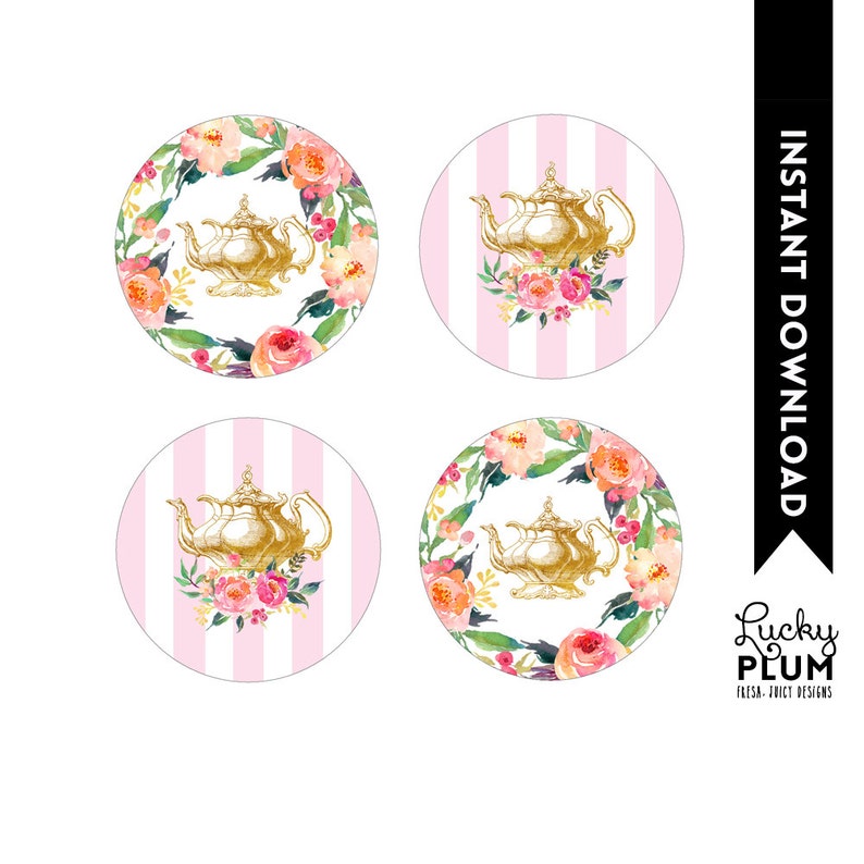 Tea Party Thank You Note Card / High Tea Thank You Note Card / Etsy