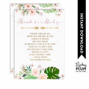 Girl Safari Advice for Parent-to-be / Pink Gold Jungle Advice for Parent-to-be / Floral Animals Baby Shower Games / DIY Printable SF05 image 6