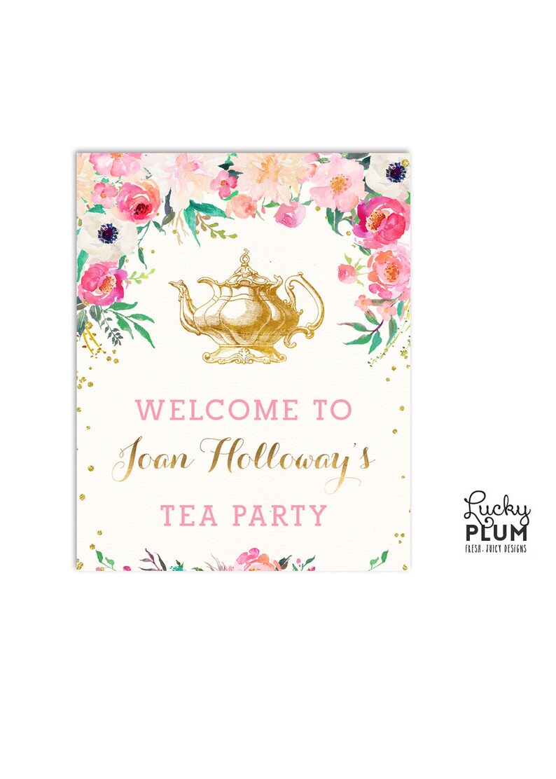 Tea Party Thank You Note Card / High Tea Thank You Note Card / Etsy