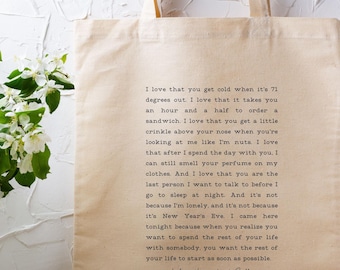 When You Realize New Years Eve Scene Harry Met Sally Rom Com When Harry Met Sally Movie Quote Tote Bag Gift Film Buff Meg Ryan Billy Crystal