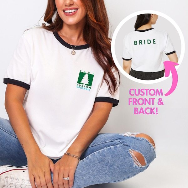 Custom Camp Bachelorette Shirts Camp Walden Ringer Parent Trap Vintage Camp Bachelorette Personalized Camp Bach Bachelorette Customs 1990s