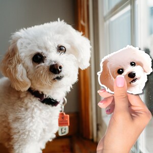 Custom Pet Sticker - Personalized Dog sticker - Your Photo Sticker - Cartoon your Pet - Water Bottle Stickers - Sticker My Pet - Dog Gifts