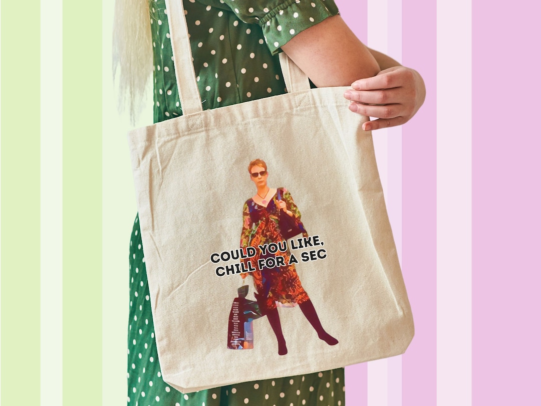Could You Like, Chill for a Sec Cotton Canvas Tote Bag- JLC