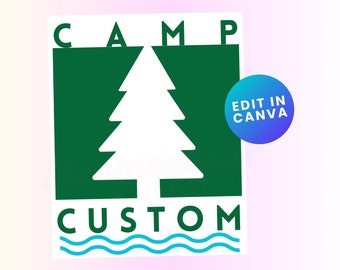 Modèle de toile modifiable de camp personnalisé pour célibataires