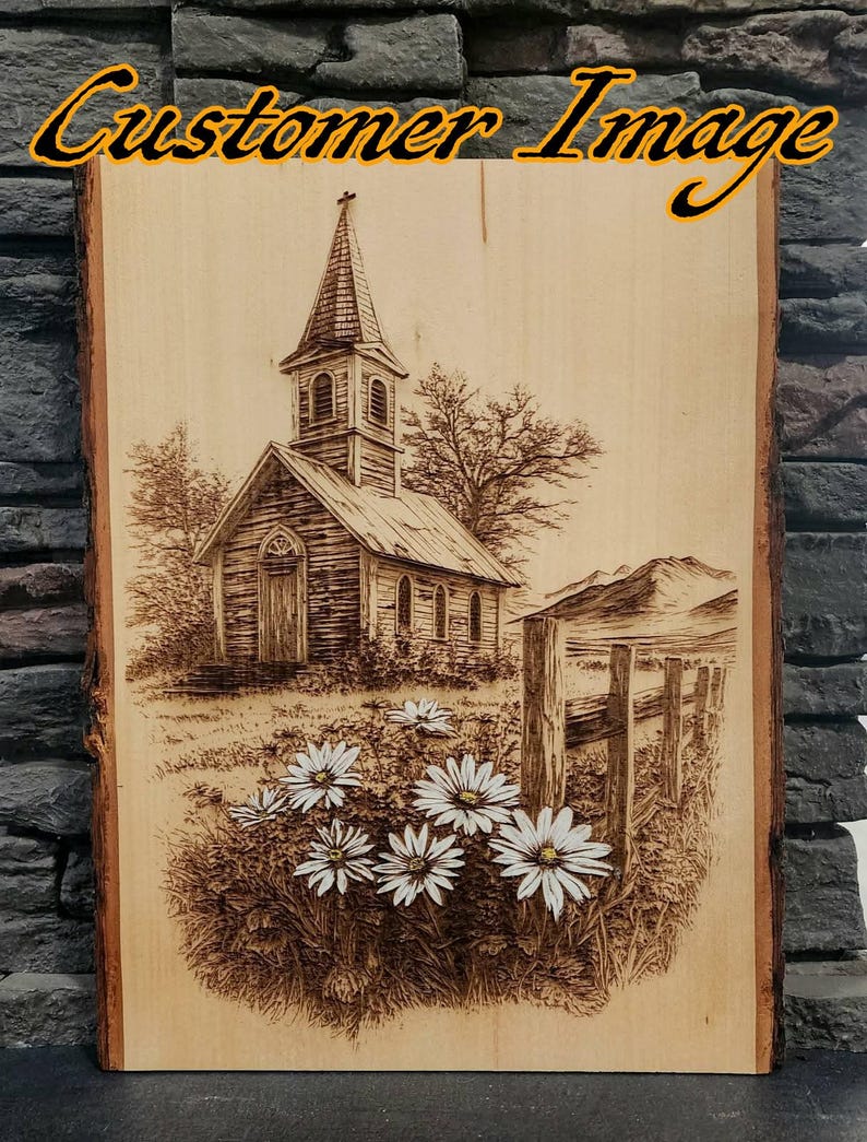 Rustic Church Laser Engraving File: Farmhouse Chapel Design (digital ...