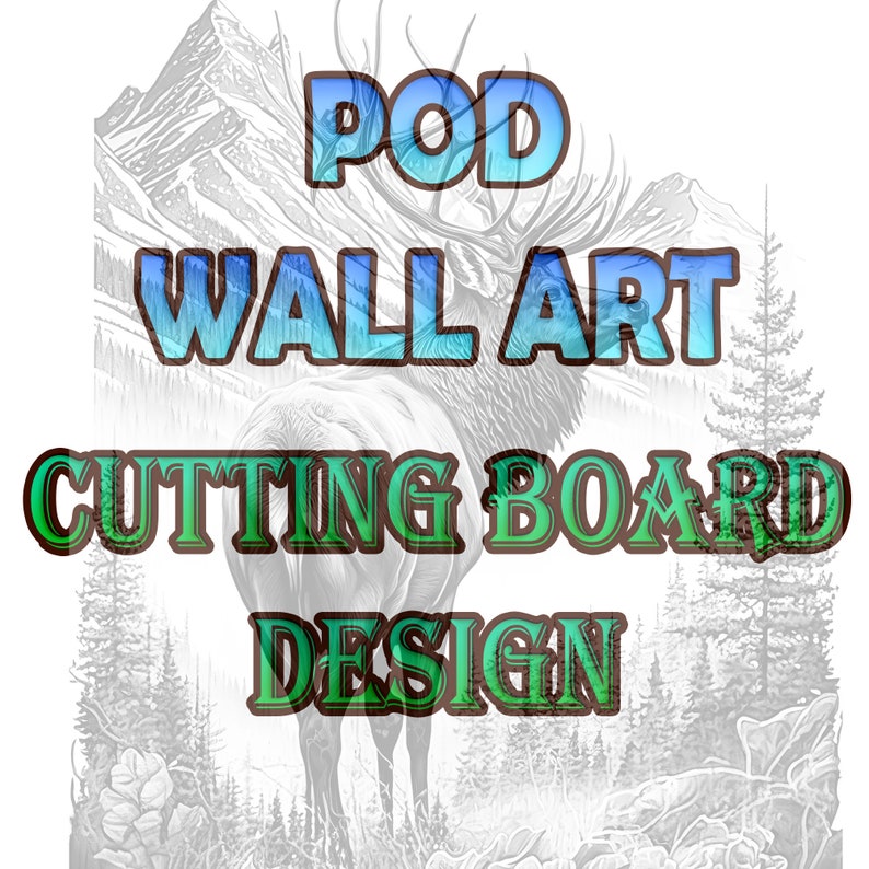 Bison and Mountain Scene Laser Engraving, Nature Wildlife Art, Detailed