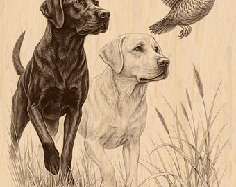Labrador Retriever Laser Engraving File: Hunting Dog PNG & JPEG (Digital Download)