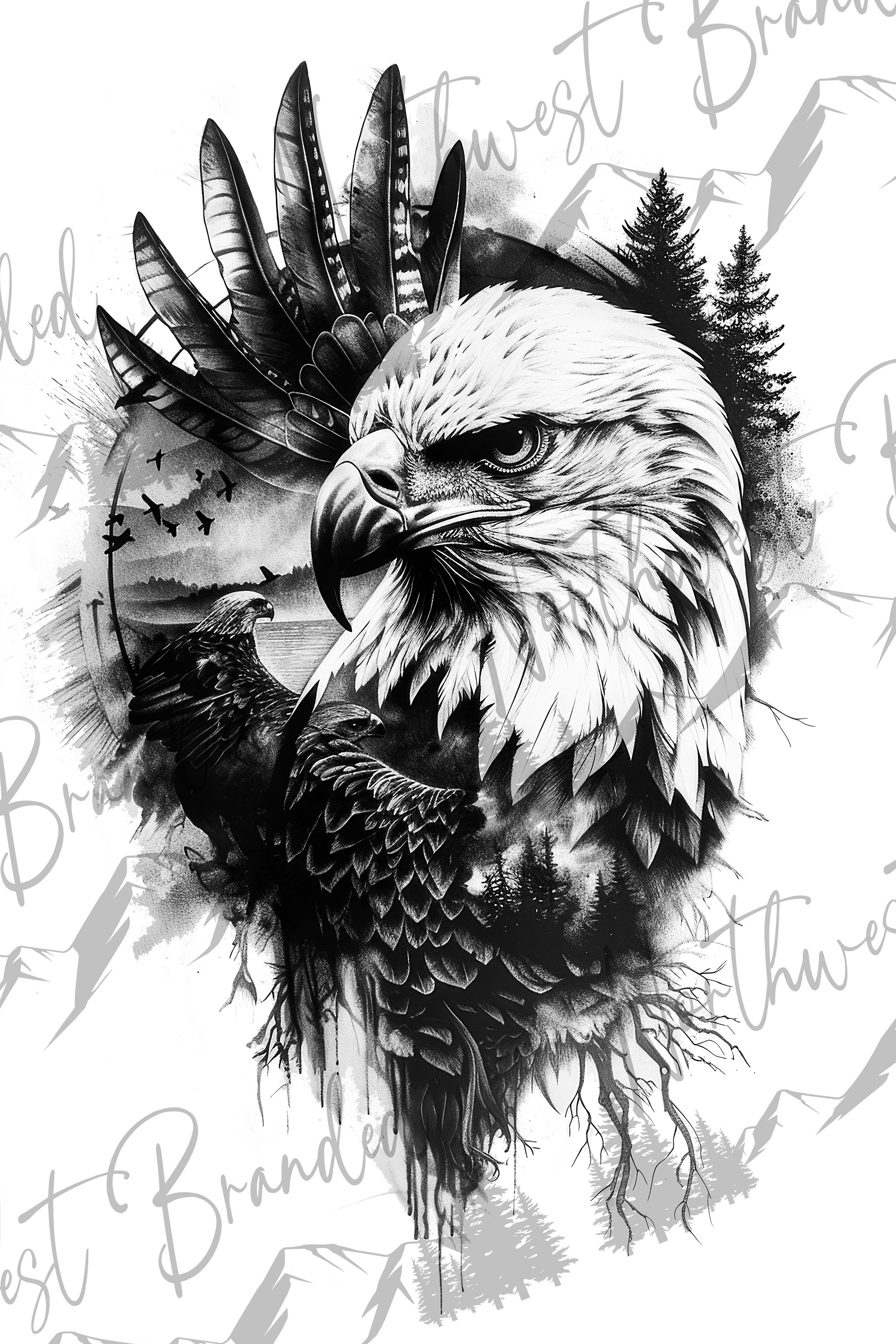Eagle Laser Engrave File: Wildlife PNG, JPEG (digital Download) - Etsy, image size:2000x3000