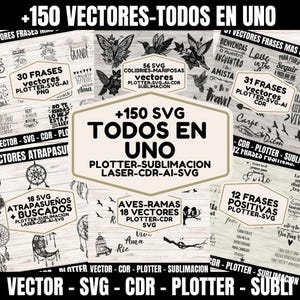 Alle Vektoren in einem + 150 Vektoren! Motivierende Sätze – Traumfänger – Kolibris, SVG – PNG – für Plotter – Sublimation – Laser