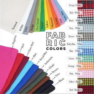 a variety of fabric colors, including natural white, grey, green, yellow, mustard, orange, black, white, red, blue, royal blue, green, white, brown, khaki, navy, pink, black, yellow-black, and red-black.