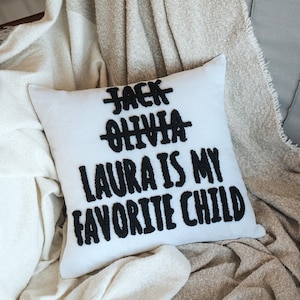 Funny Mothers Day Personalized Embroidery Pillow, Mom Gift Idea, Punch Needle Pillow Gift for Grandma, Mothers Day, Humorous Present for Mom