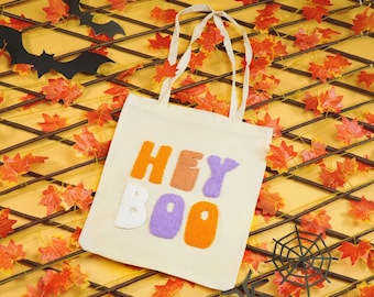 Personalisierte Halloween Tasche Süßes oder Saures, Besticktes Leinen
