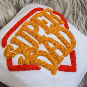Regalo bordado personalizado para papá, idea de regalo para el Día del Padre, regalo personalizado para papá, almohada bordada a mano para el mejor papá del mundo, regalo para superpapá