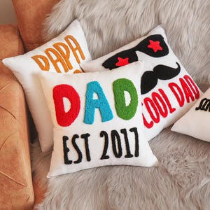 Almofadas personalizadas para presente de Dia dos Pais, presente personalizado para pai, almofada bordada para pai, presente de aniversário para pai, presente para ele, presente personalizado