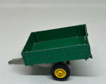 Vintage Britains LTD England Green Farm Tipping Tractor Trailer