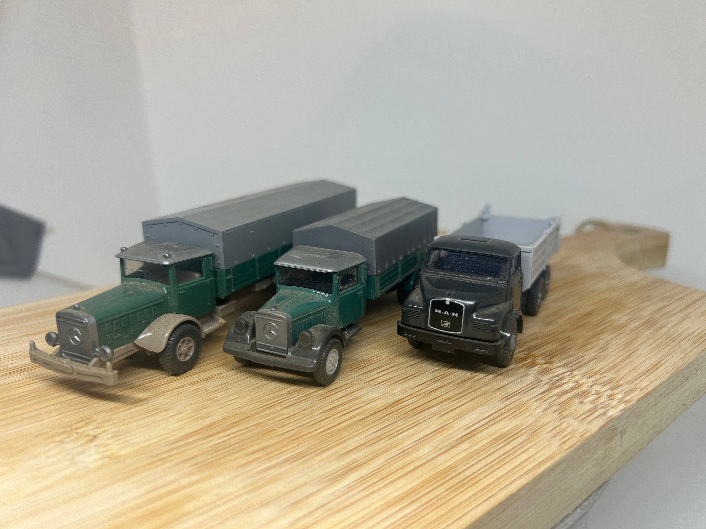Vintage Wiking Viking Germany HO 1/87 Scale Trucks. Mercedes