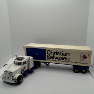 Camión Peterbilt Matchbox SuperKings vintage y remolque K-17 Christian Salvesen